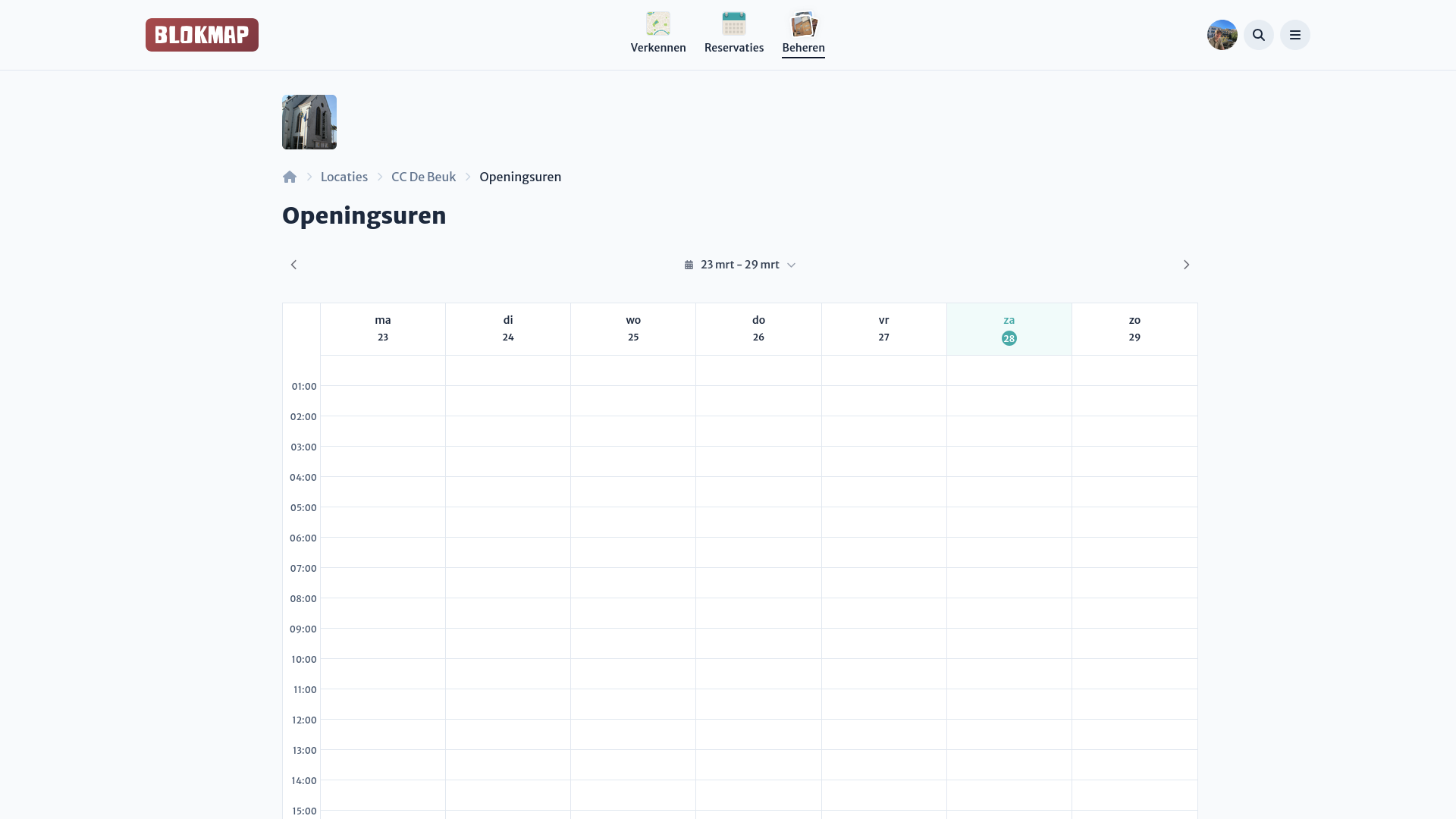 Afbeelding: Overzicht van de kalender