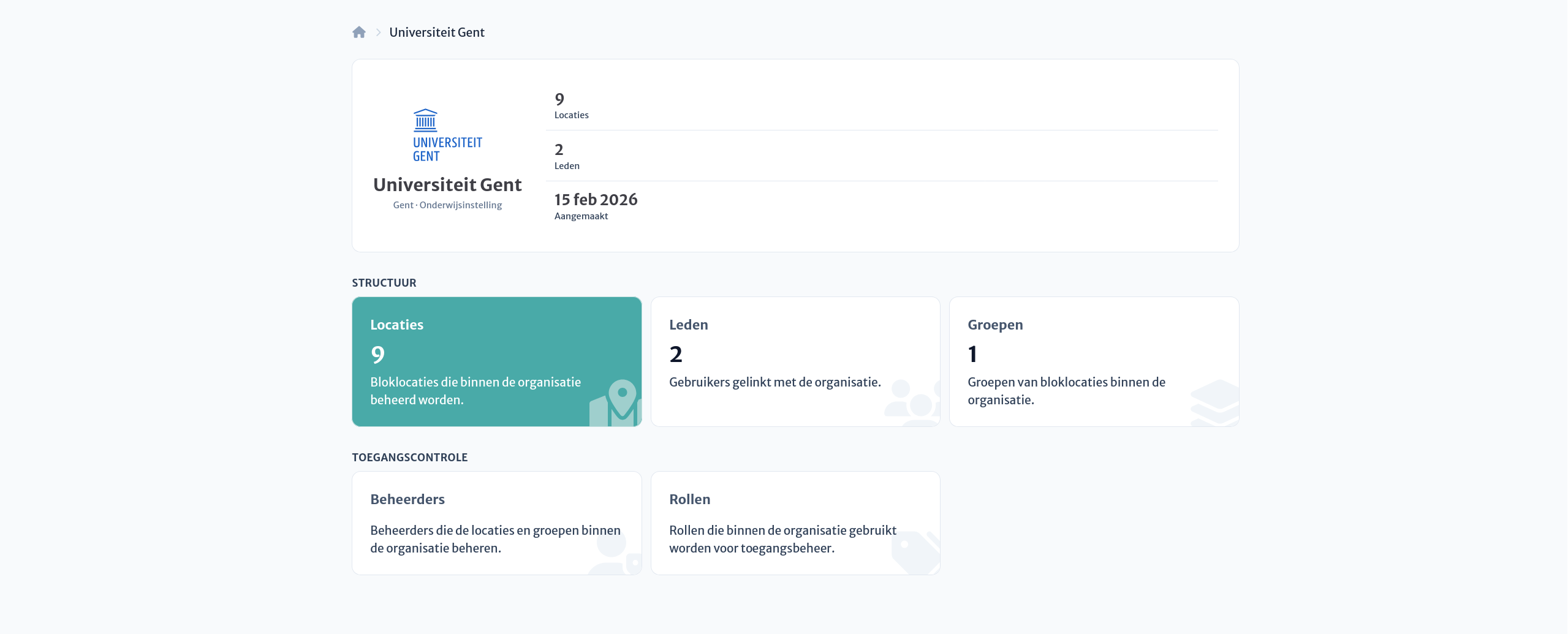 Afbeelding: Organisatiedashboard