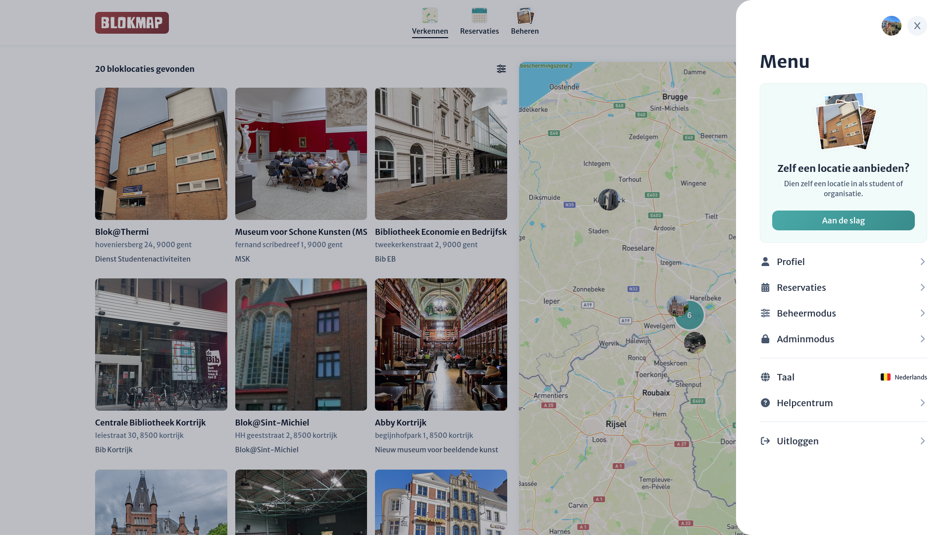 Afbeelding: Navigatiesidebar